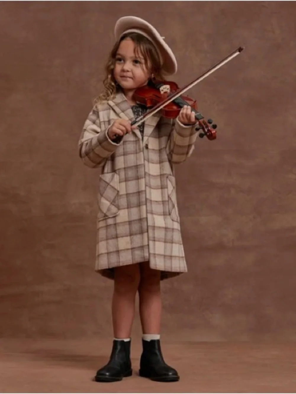 NWT Rylee & Cru Rustic Plaid Longline Coat Girls 2-3Y